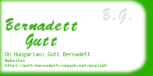 bernadett gutt business card